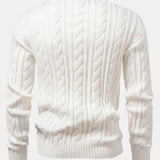 Tristan | Jacquard Cable Knit Crew Neck Sweater