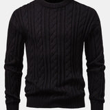Tristan | Jacquard Cable Knit Crew Neck Sweater