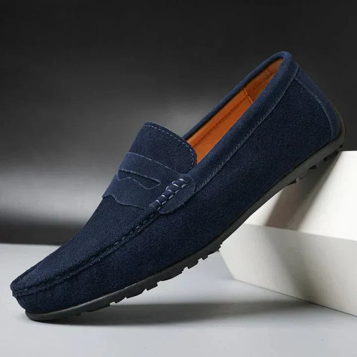 Connor | Suede Penny Loafers
