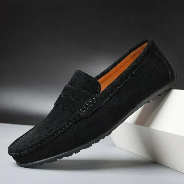 Connor | Suede Penny Loafers