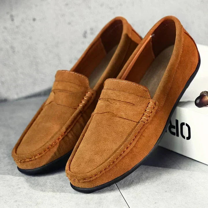 Connor | Suede Penny Loafers