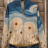 Bridget | Sunflower Meadow Zip-Up Cardigan