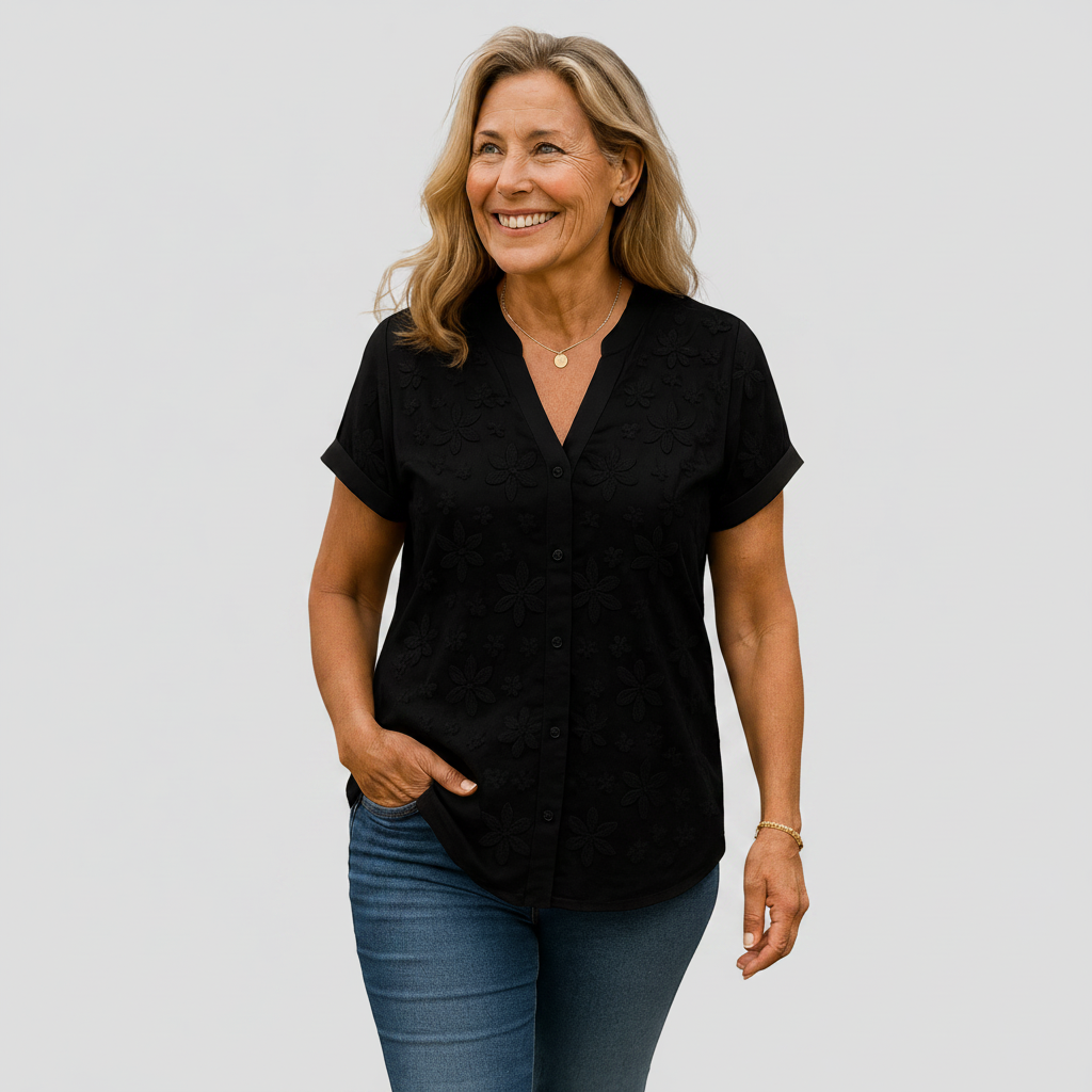 Kinsley - Cotton-Linen Comfort Top