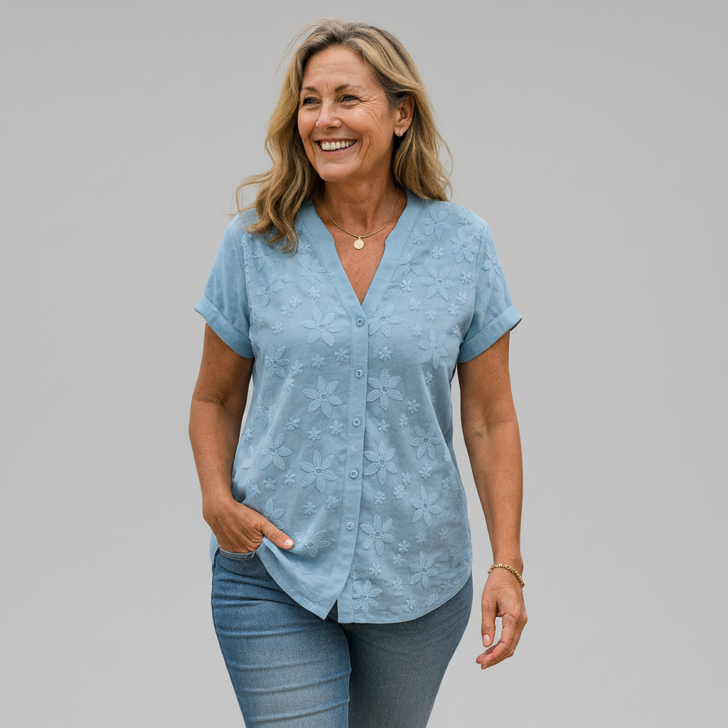 Kinsley - Cotton-Linen Comfort Top