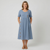Ruby - Striped Midi Dress