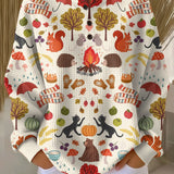 Hazel fall forest waffle knit sweater, view 2