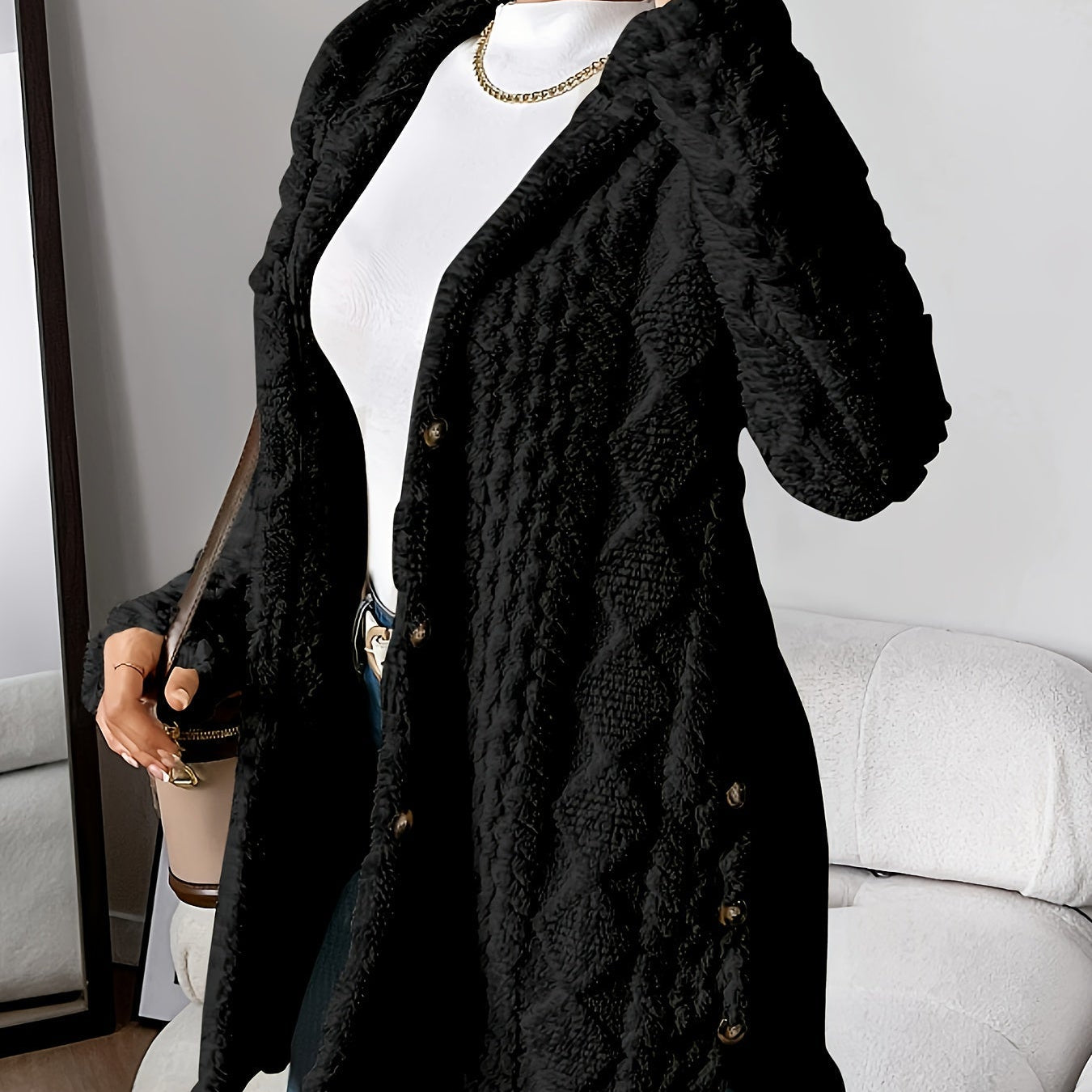 Sara - Fleece Hooded Coat
