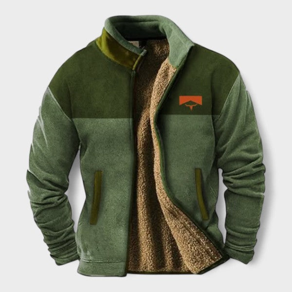 Alex | Brown Two-Tone Fleece Jacket