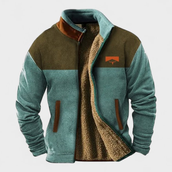 Alex | Brown Two-Tone Fleece Jacket