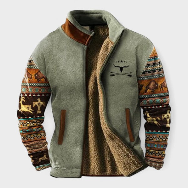 Alex | Brown Two-Tone Fleece Jacket