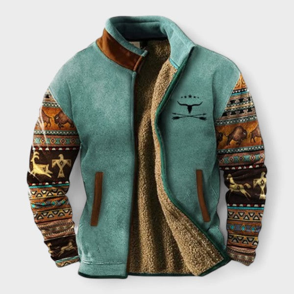 Alex | Brown Two-Tone Fleece Jacket