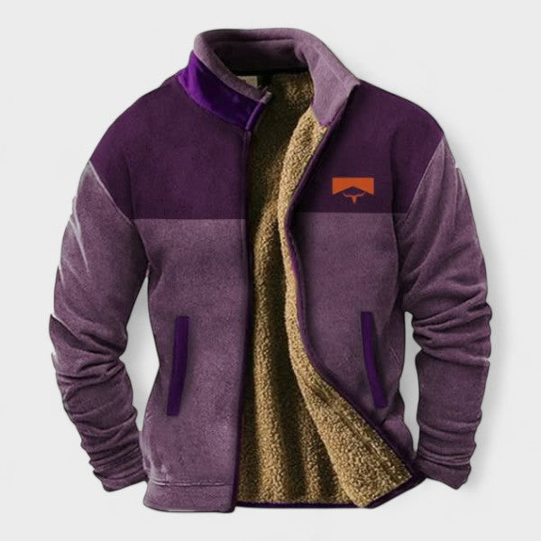 Alex | Brown Two-Tone Fleece Jacket
