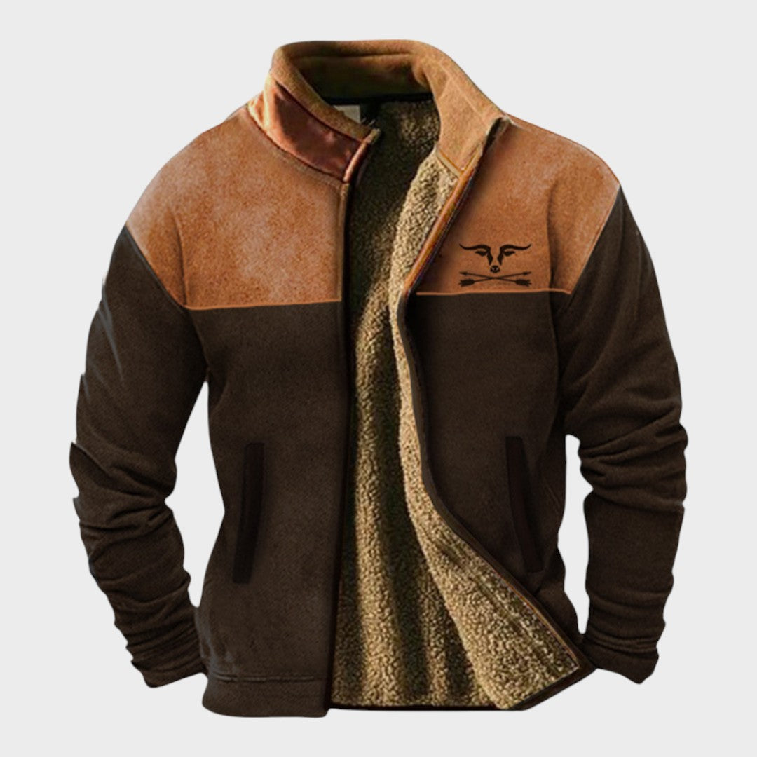 Alex | Brown Two-Tone Fleece Jacket