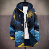 Monica | Navy Van Gogh Print Jacket