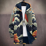 Josephine | Navy Japanese Landscape Print Jacket