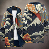 Josephine | Navy Japanese Landscape Print Jacket