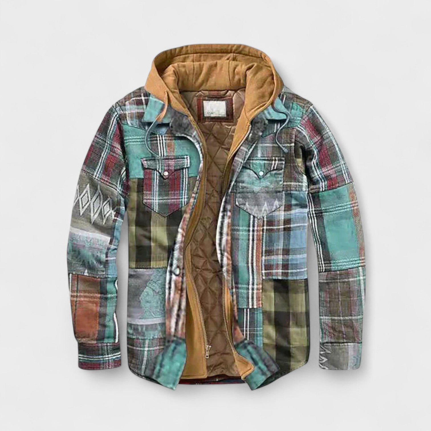 Aaron | Blue Plaid Hooded Jacket
