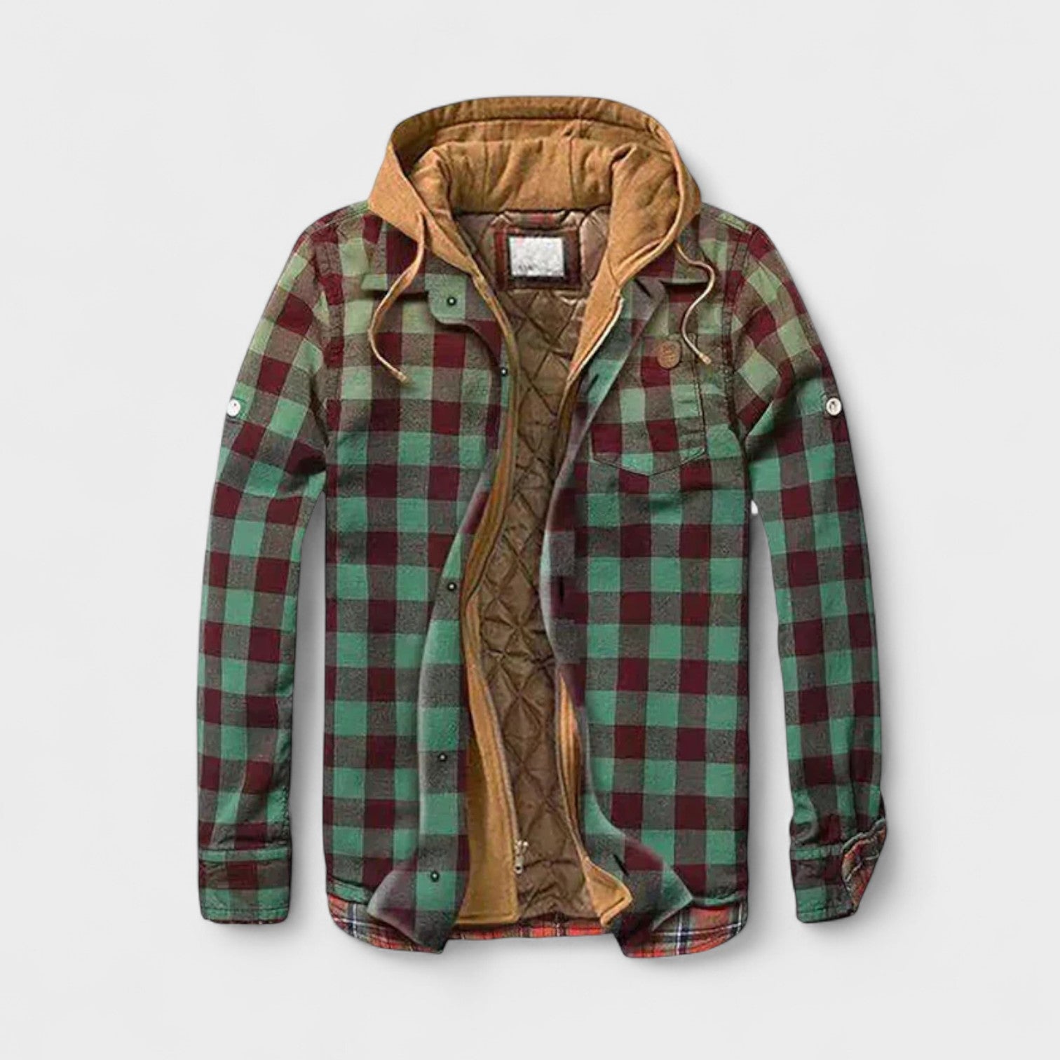 Aaron | Blue Plaid Hooded Jacket