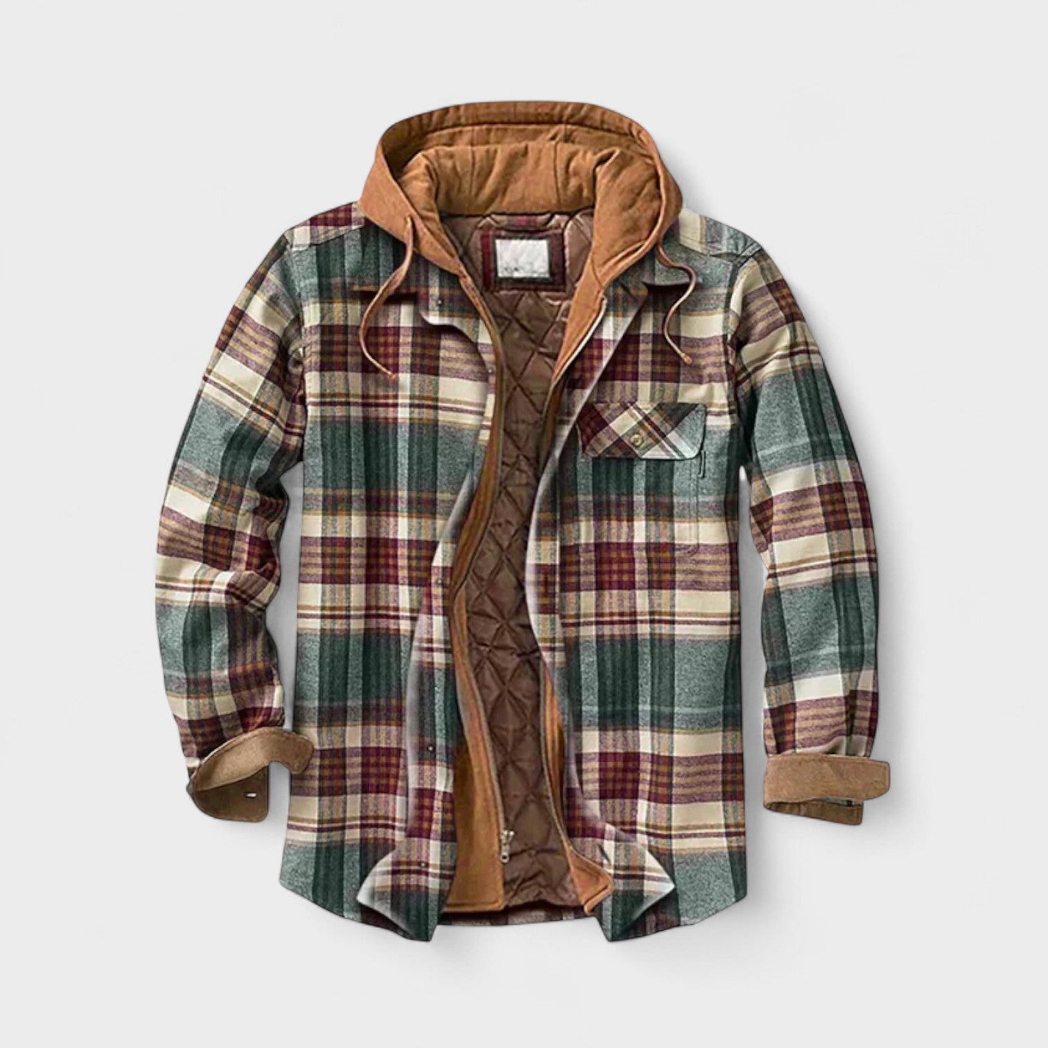 Aaron | Blue Plaid Hooded Jacket