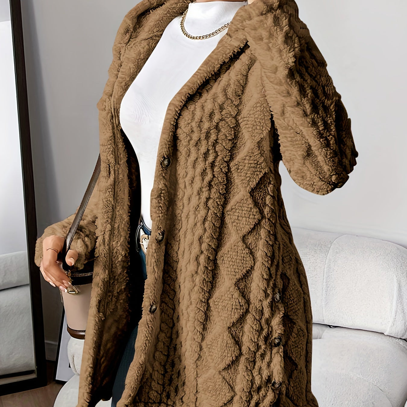 Sara - Fleece Hooded Coat