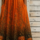 Gemma Pumpkin Vine A-Line Dress, detail view