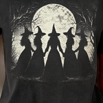 Stella witch moon t-shirt in black, detail view
