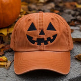 Scarlett | Autumn Halloween-Inspired Ghost Smiling Face Printed Baseball Hat