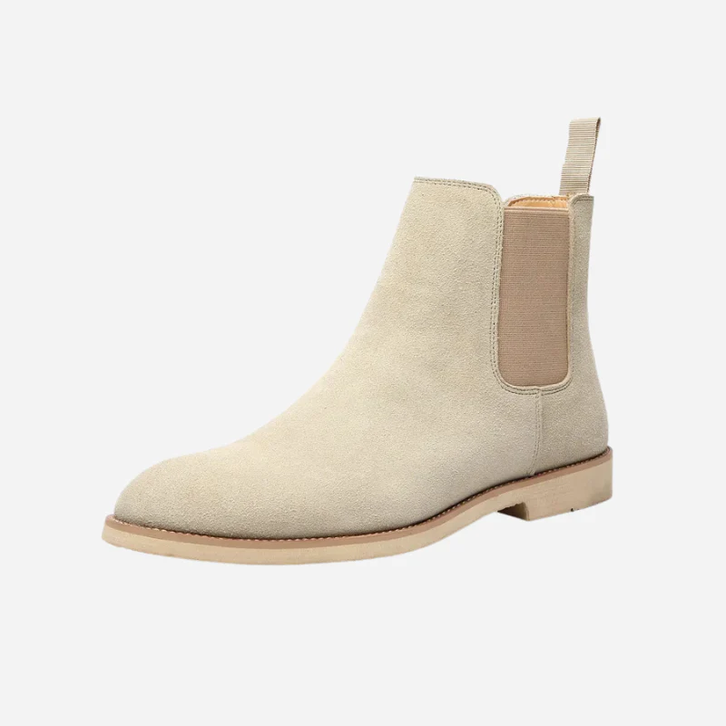 Tyler | Beige Suede-Look Chelsea Boots