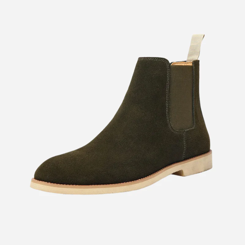 Tyler | Beige Suede-Look Chelsea Boots