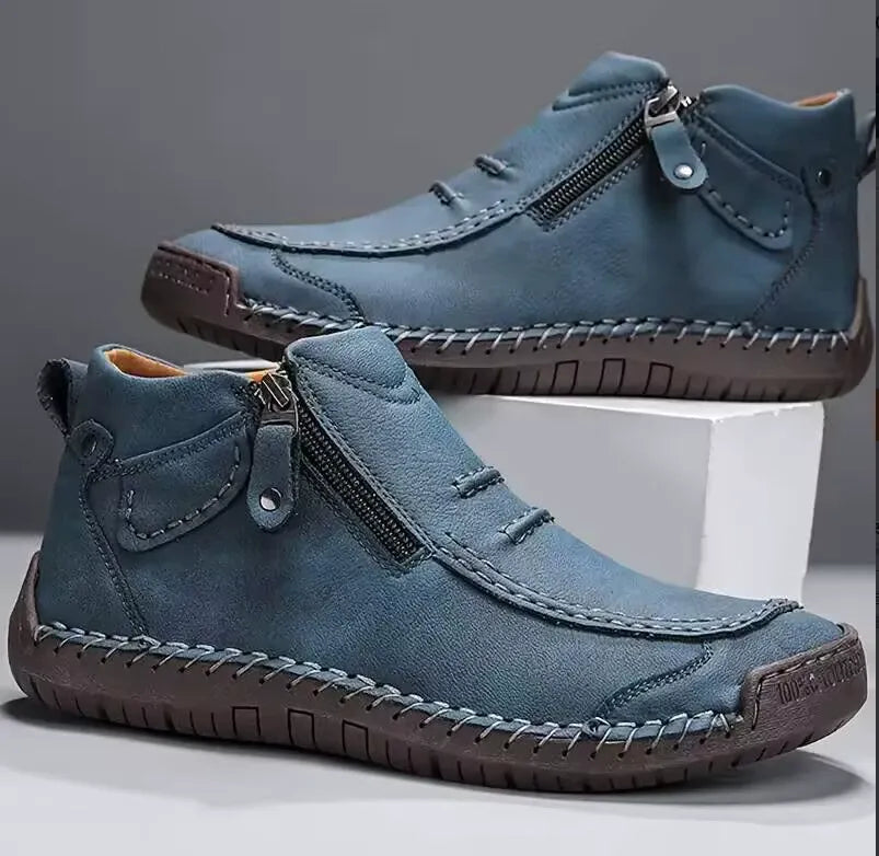 Luc | Brown Casual Zip Shoes