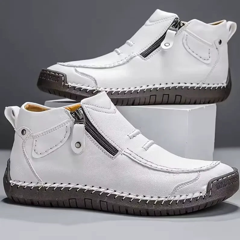 Luc | Brown Casual Zip Shoes