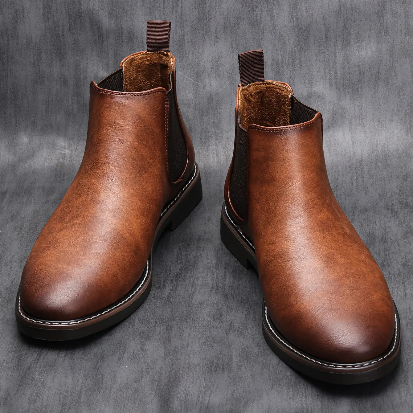 Evan | Brown Classic Chelsea Boots