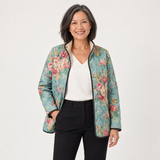 Brooke - Quilted Floral Print Jacket