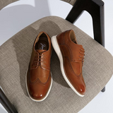 Francois | Brown Brogue Lace-Up Shoes