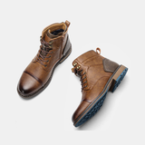 Connor | Gray Casual Lace-Up Boots