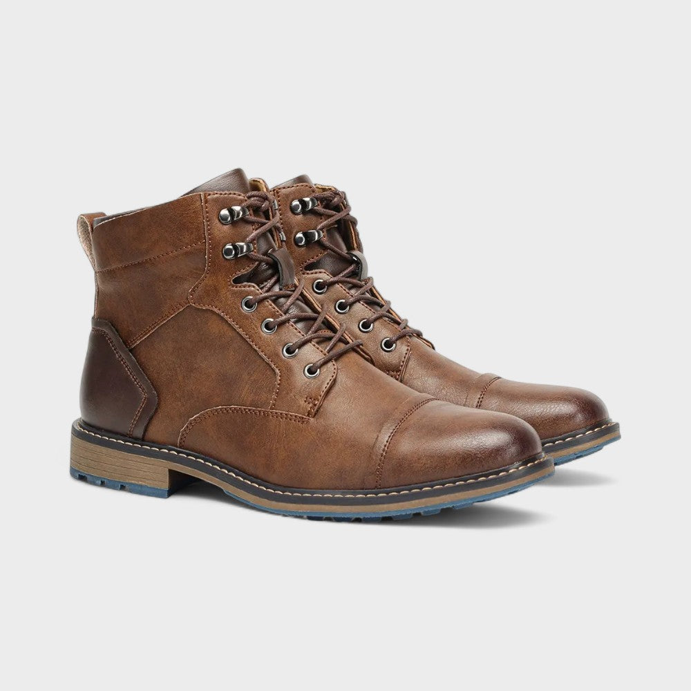 Connor | Gray Casual Lace-Up Boots