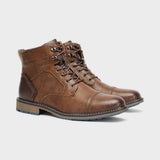 Connor | Gray Casual Lace-Up Boots