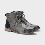 Connor | Gray Casual Lace-Up Boots