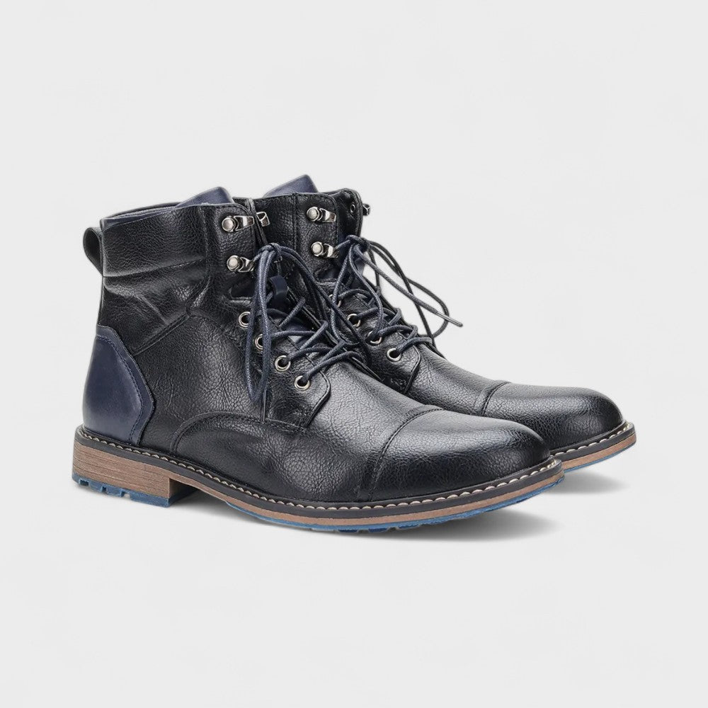 Connor | Gray Casual Lace-Up Boots