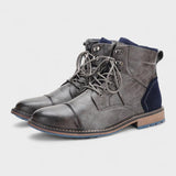 Connor | Gray Casual Lace-Up Boots