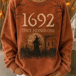 Selena 1692 Witch Sweatshirt in orange, front view