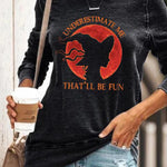 Ellie cat moon sweatshirt in black, front view