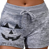 Catarina | Halloween-Inspired Pumpkin Print Sashes Shorts