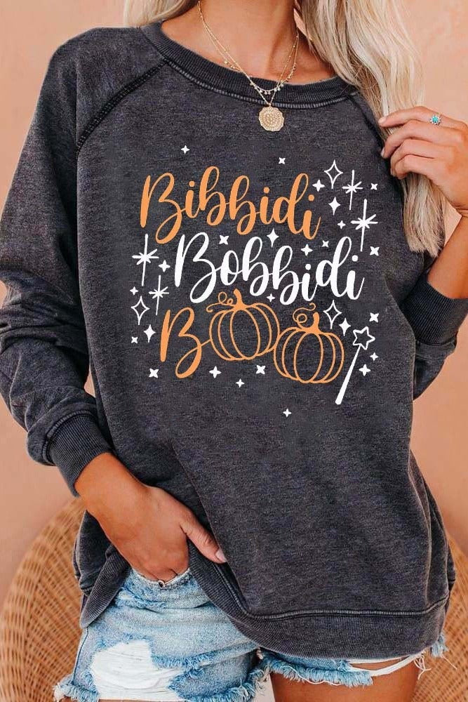 Dora Bibbidi Boo Sweatshirt in gray, front view