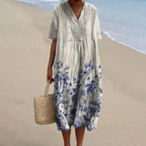 Jade | Dress with Porcelain Print