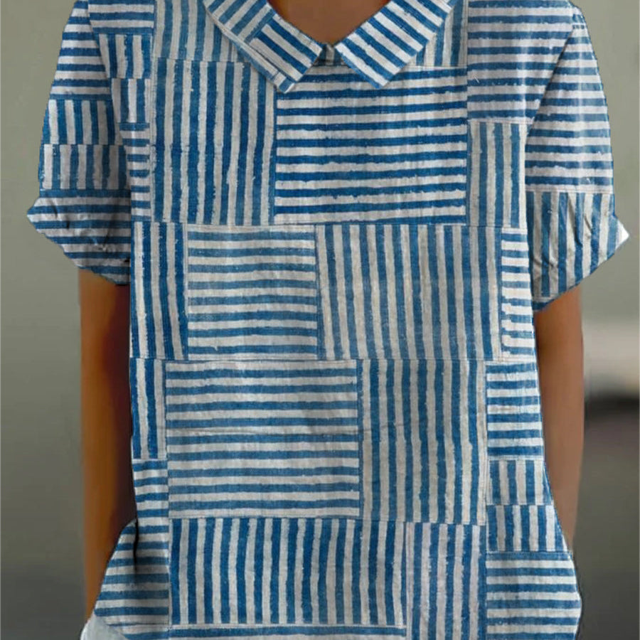 Alyssa - Striped Pattern Blouse