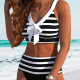 Molly | High-Waisted Striped Bikini