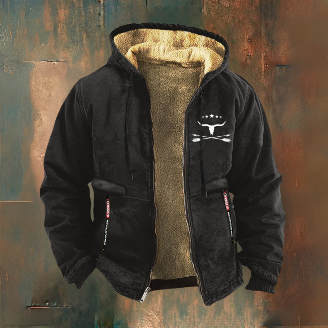 Matt | Black Teddy-Lined Hooded Jacket