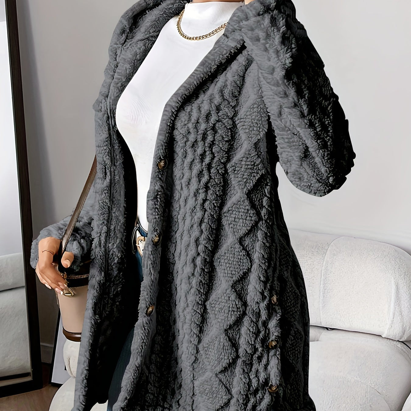 Sara - Fleece Hooded Coat