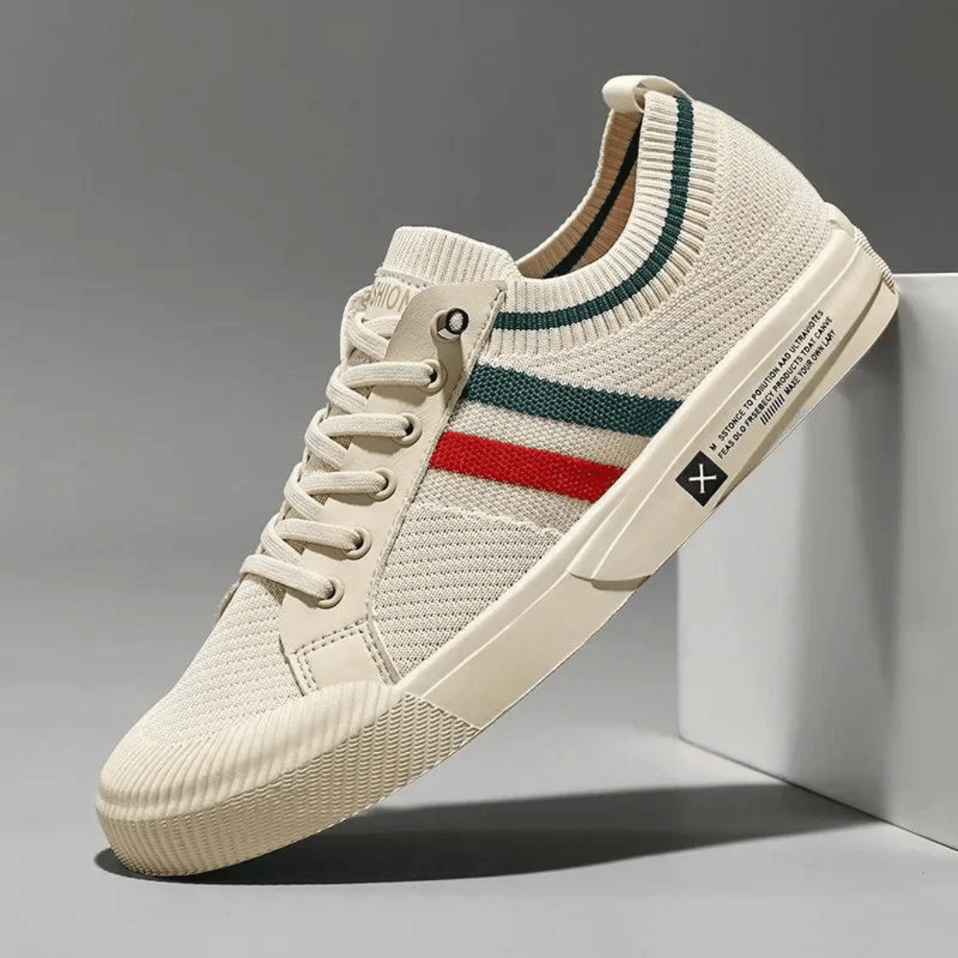 Maxime | Knit Sneakers with Contrast Stripes